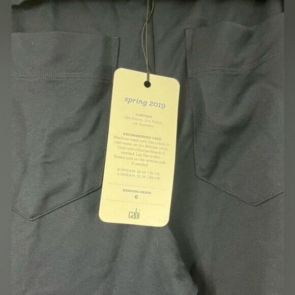 NWT Cabi Women's Chance Trouser Pants Wide Leg Navy Blue Size XS Pockets Stretch - Picture 6 of 6
